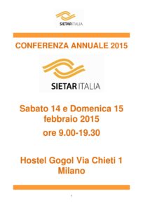 Milano, 14-15 febbraio 2015 Conferenza Annuale